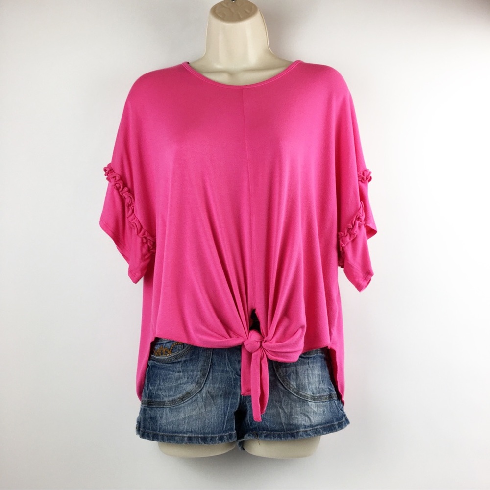 cha cha vente Blouse Bottom Tie